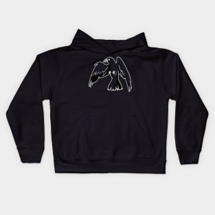 Spooky crow flying Kids Hoodie